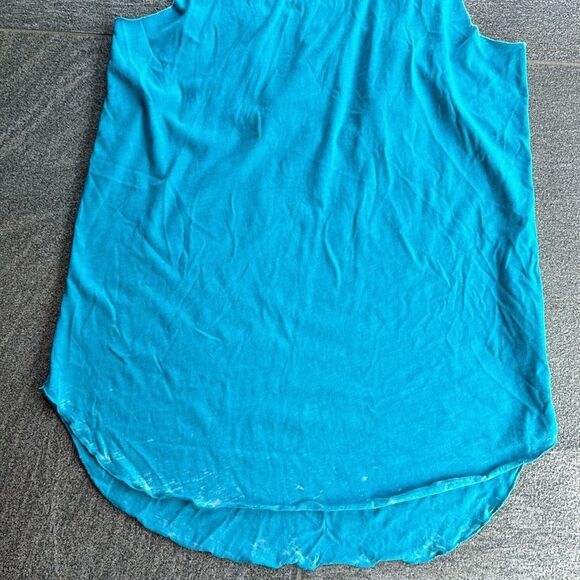 NWOT Chaser Sleeveless Tank Top Cut-Out Back Festival Style in Turquoise Small - Picture 8 of 16